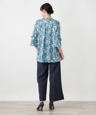 美品　Leilian レリアン　ペイズリー柄　シルク　金ボタン　ブラウス　XL ペイズリー柄シャツブラウス | Leilian (Women)/レリアン | 三越伊勢丹