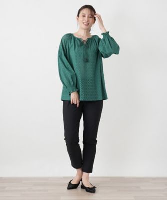 カットワークレースブラウス【Leilian WHITE LABEL