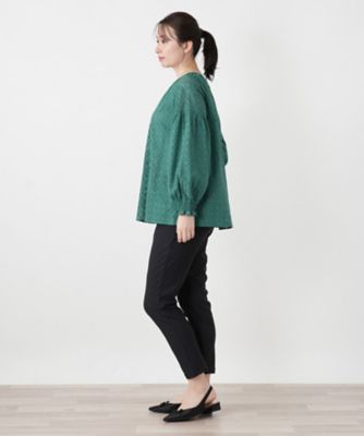 カットワークレースブラウス【Leilian WHITE LABEL