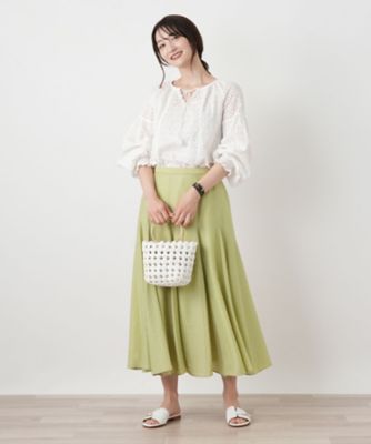 カットワークレースブラウス【Leilian WHITE LABEL