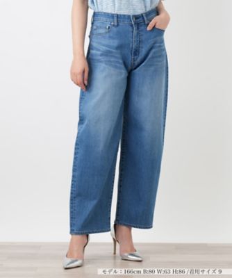＜Leilian (Women)＞カーブデニムパンツ【Ｌ　ＪＥＡＮＳ】【２６年３月カタログ】