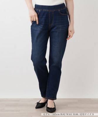 ＜Leilian (Women)＞スリムデニムパンツ【Ｌ　ＪＥＡＮＳ】