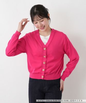 ＜Leilian (Women)＞Ｖネックショートカーディガン