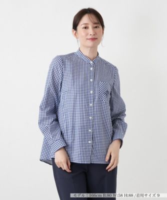 ＜Leilian (Women)＞ギンガムチェックボウタイブラウス