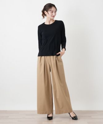 メッシュ切替クルーネックカットソー | Leilian (Women)/レリアン
