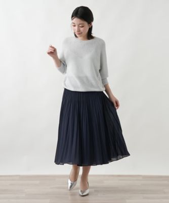 消しプリーツリバーシブルスカート【セレモニー】 | Leilian (Women