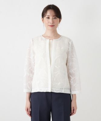 レリアン　パーカージャケット　9号 ニット切替ジップジャケット | Leilian (Women)/レリアン | 三越伊勢丹