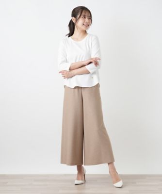 美品 Leilian レリアン ビジューカットソー 11号 L グレー 7分袖 美品 Leilian レリアン ビジューカットソー 11号 L グレー 7分袖
