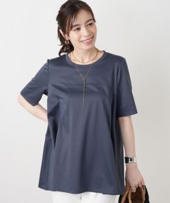 【新品】定価29,700円　レリアン　　アニマル刺繍カットソー　グレー　13＋ クルーネックフレアカットソー | Leilian (Women)/レリアン | 三越