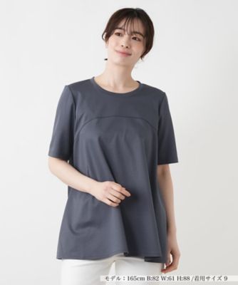 ＜Leilian (Women)＞クルーネックフレアカットソー