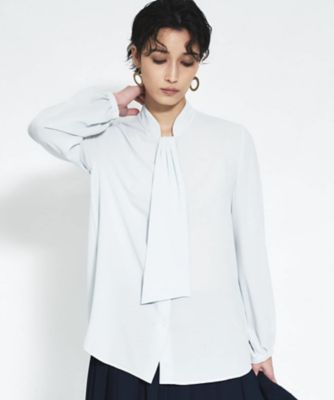 ＜BOURGE (Women)＞ボウタイブラウス【ＢＯＵＲＧＥ】