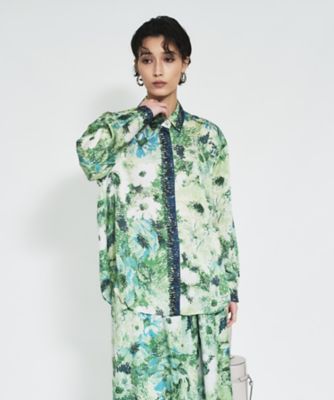 ＜BOURGE (Women)＞プリント比翼ブラウス