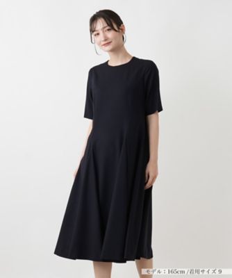 ＜BOURGE (Women)＞クルーネックフレアワンピース