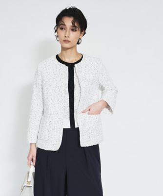 ＜BOURGE (Women)＞ツイードノーカラージャケット