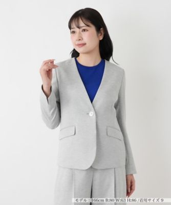 ノーカラーVネックジャケット | BOURGE (Women)/ブールジュ | 三越