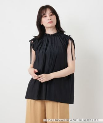 ＜BOURGE (Women)＞ノースリーブギャザーブラウス