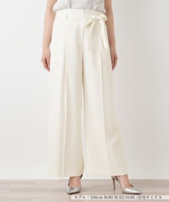 ＜BOURGE (Women)＞リボンベルトワイドパンツ