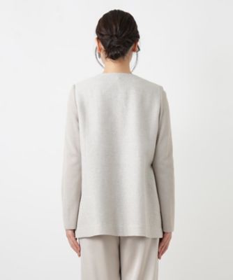 未使用タグ付⭐️定価71500円！レリアン レースジャケット 羽織 完売 白 M ニット切替比翼ジャケット|レリアン | レリアン公式オンラインストア