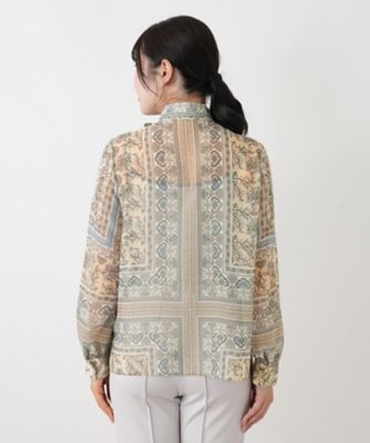 未使用新品タグ付き ANAYI ペイズリー柄リボン付き長袖ブラウス ペイズリー柄リボンブラウス | Leilian (Women)/レリアン | 三越伊勢丹