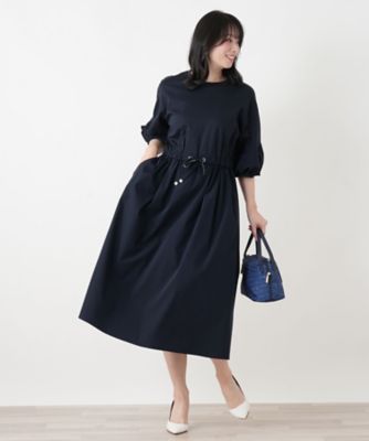洗えるウエストリボンフレアワンピース【MUSE BY ROCHAS