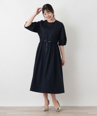 洗えるウエストリボンフレアワンピース【MUSE BY ROCHAS