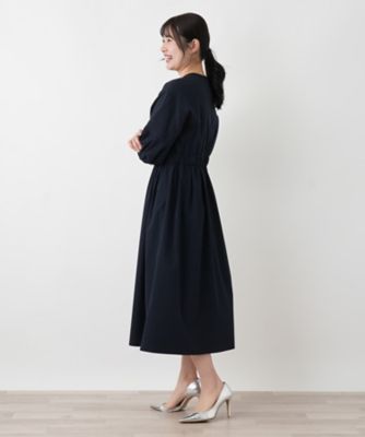 洗えるウエストリボンフレアワンピース【MUSE BY ROCHAS