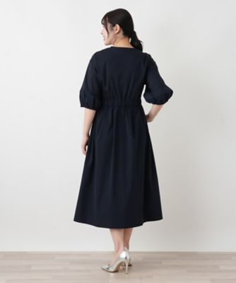 洗えるウエストリボンフレアワンピース【MUSE BY ROCHAS