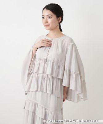 ＜BOURGE (Women)＞ティアードバタフライスリーブブラウス