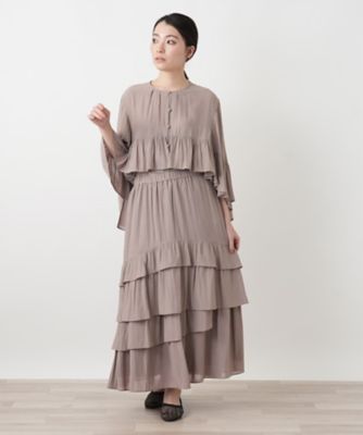 【美品】beautiful people ティアード ロングスカート ティアードロングスカート | BOURGE (Women)/ブールジュ | 三越伊勢丹