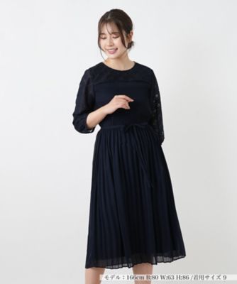 ＜Leilian (Women)＞洗える異素材ワンピース【セレモニー】【２６年３月カタログ】