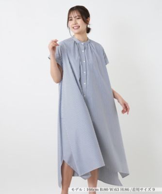 ＜Leilian (Women)＞ストライプシャツワンピース【２６年３月カタログ】