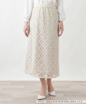 ＜BOURGE (Women)＞レースロングスカート