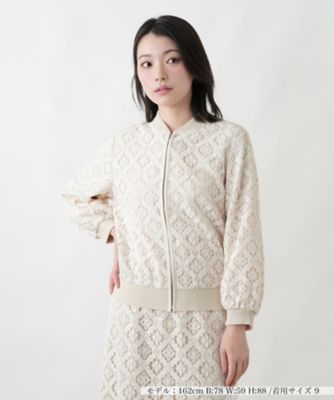 ＜BOURGE (Women)＞レースジップジャケット