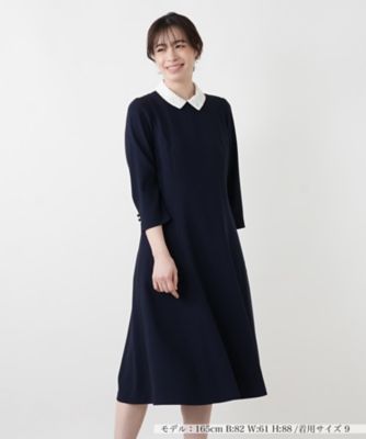 ＜Leilian (Women)＞２ＷＡＹクレリックカラーワンピース【Ｌｅｉｌｉａｎ　ＷＨＩＴＥ　ＬＡＢＥＬ】
