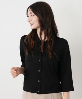 襟付きニットシャツ【Leilian WHITE LABEL