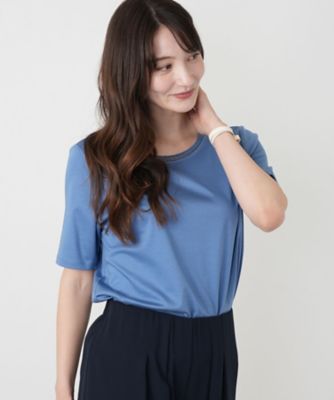 刺繍クルーネックカットソー【Leilian WHITE LABEL