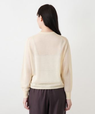 クルーネックカーディガン【Leilian WHITE LABEL