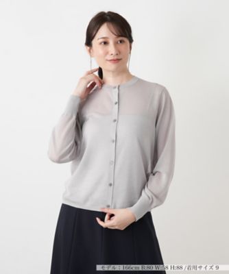 クルーネックカーディガン【Leilian WHITE LABEL
