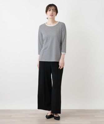 ナローボーダーラメカットソー【Leilian WHITE LABEL