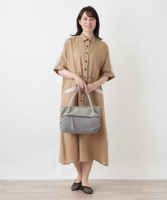 パンチング切替編み込みトートバッグ | Leilian (Women)/レリアン