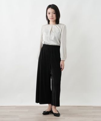 サマーコーデュロイワイドパンツ【Leilian WHITE