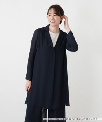 ＜Leilian (Women)＞オープンカラーロングジャケット