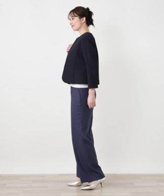 ノーカラージャケット【Leilian WHITE LABEL