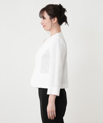 ノーカラージャケット【Leilian WHITE LABEL