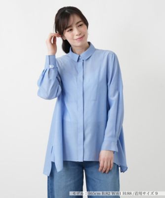 ＜Leilian (Women)＞イレギュラーヘム比翼ブラウス【Ｌｅｉｌｉａｎ　ＷＨＩＴＥ　ＬＡＢＥＬ】