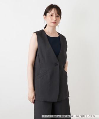 M-PREMIER ブラック Vネック ベスト 38 jgt0026-m.jpg