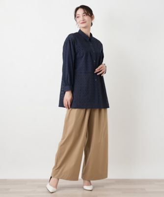 アイレットレースブラウス【Leilian WHITE LABEL