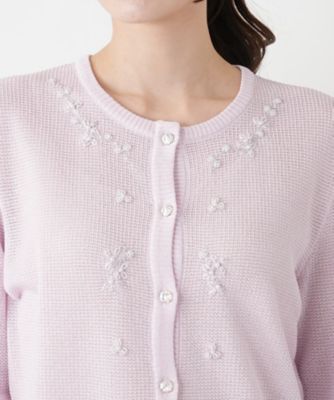 花柄刺繍クルーカーディガン【CORSINI ＆ PROTI