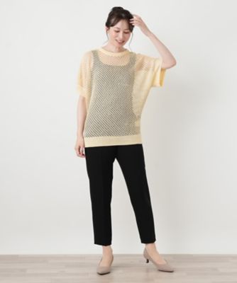 透かし編みドルマンスリーブニット【HAND】 | Leilian (Women