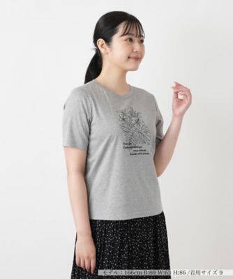 ボタニカル柄クルーネックTシャツ | Leilian (Women)/レリアン | 三越